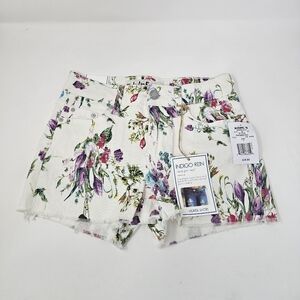 Indigo Rein Women's Floral Print Jean Shorts